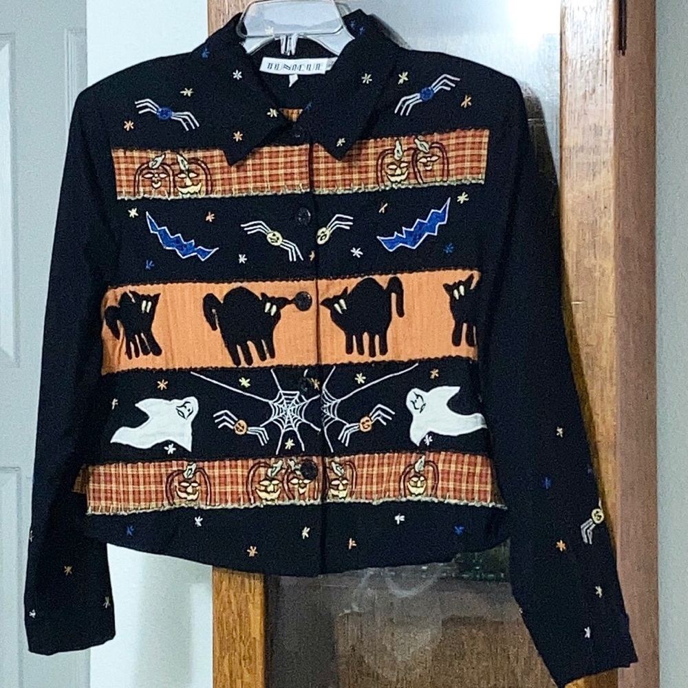 VTG 1990s Halloween Embroidered Jacket